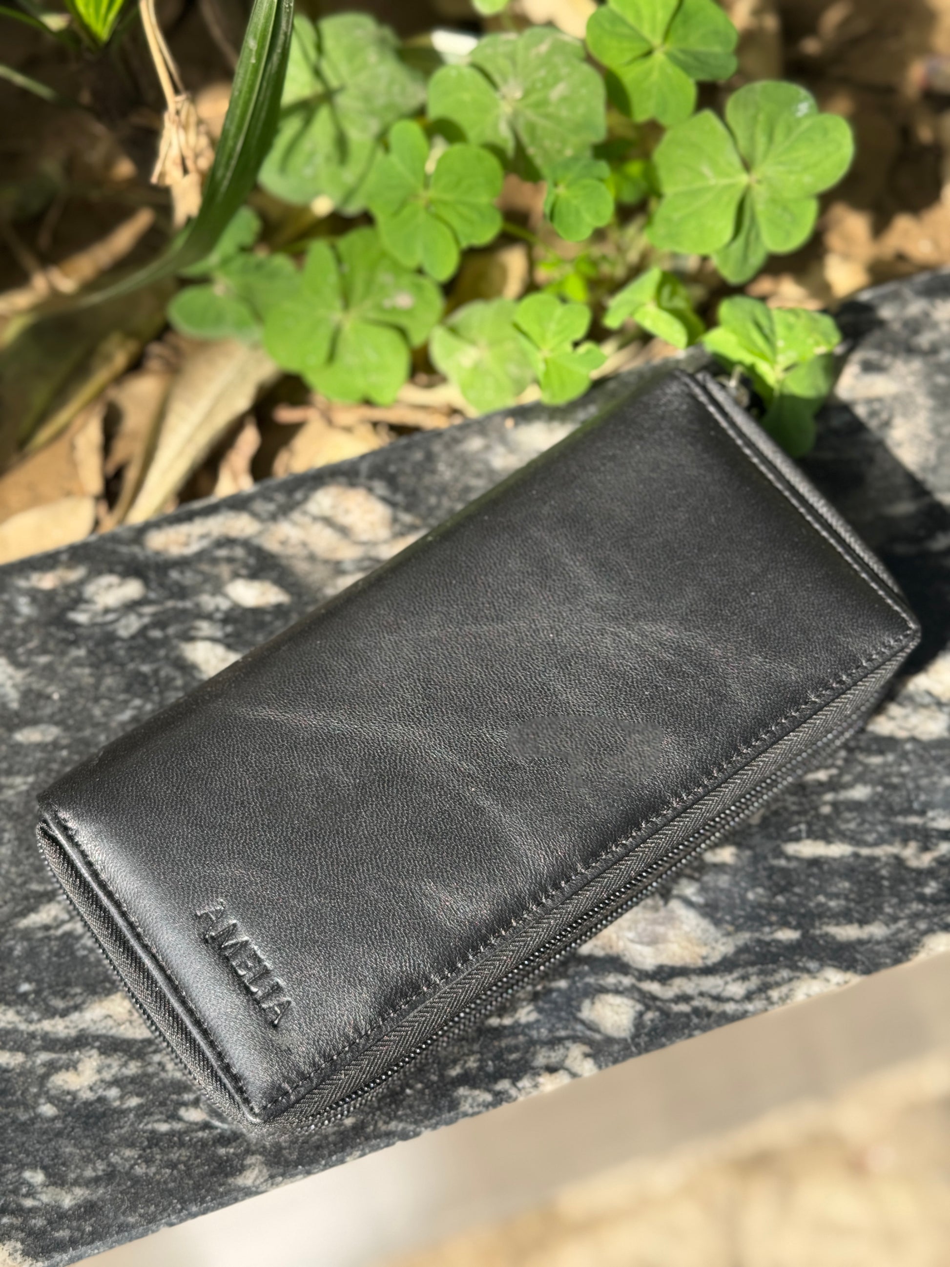 Checkbook Cover with Round Zipper