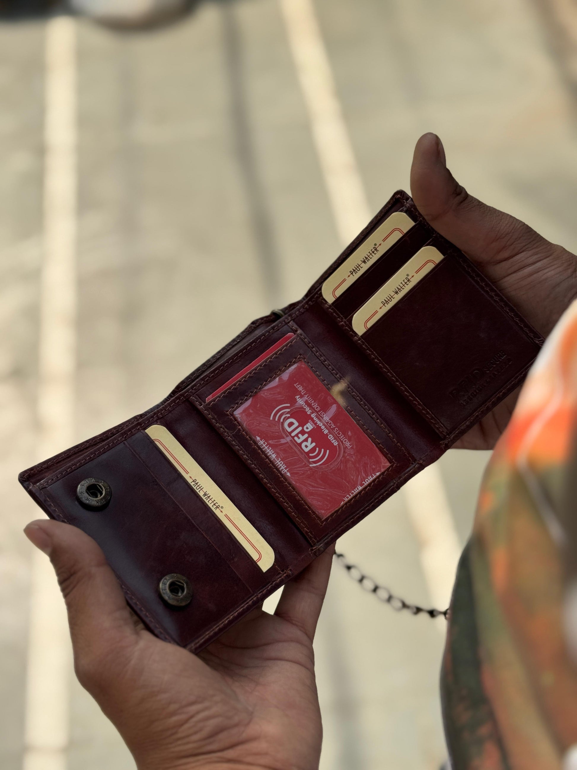 Trifold Vintage Biker Wallet