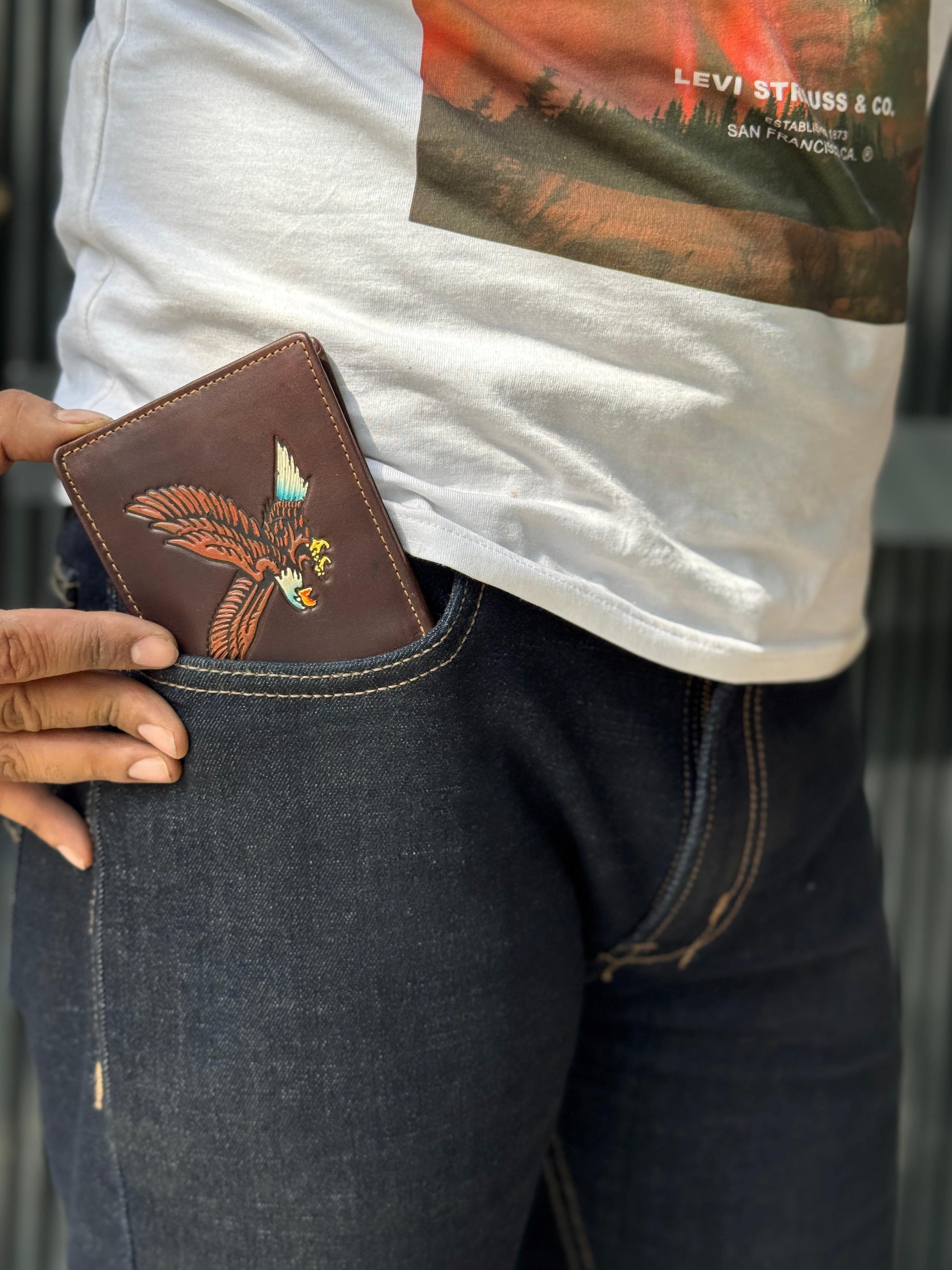 Eagle Embossed Vintage Bifold Wallet