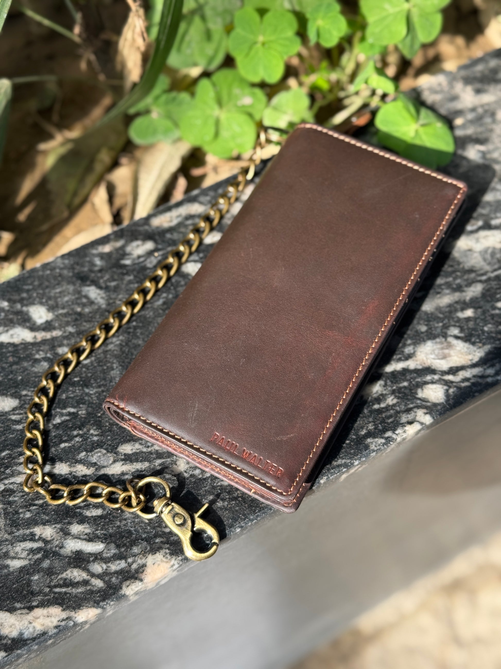 Biker Chain Vintage Checkbook Cover