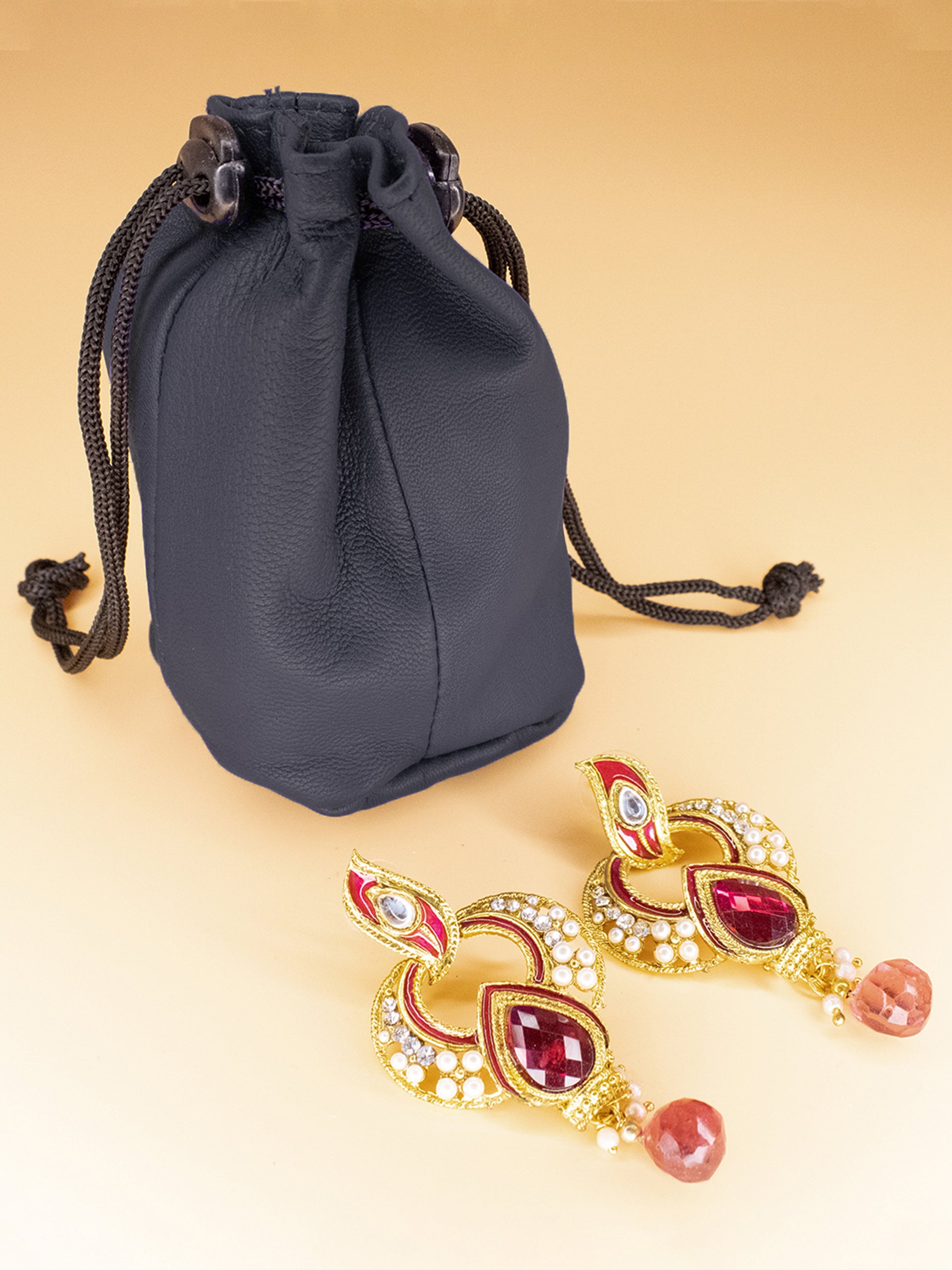 Round Drawstring Pouch