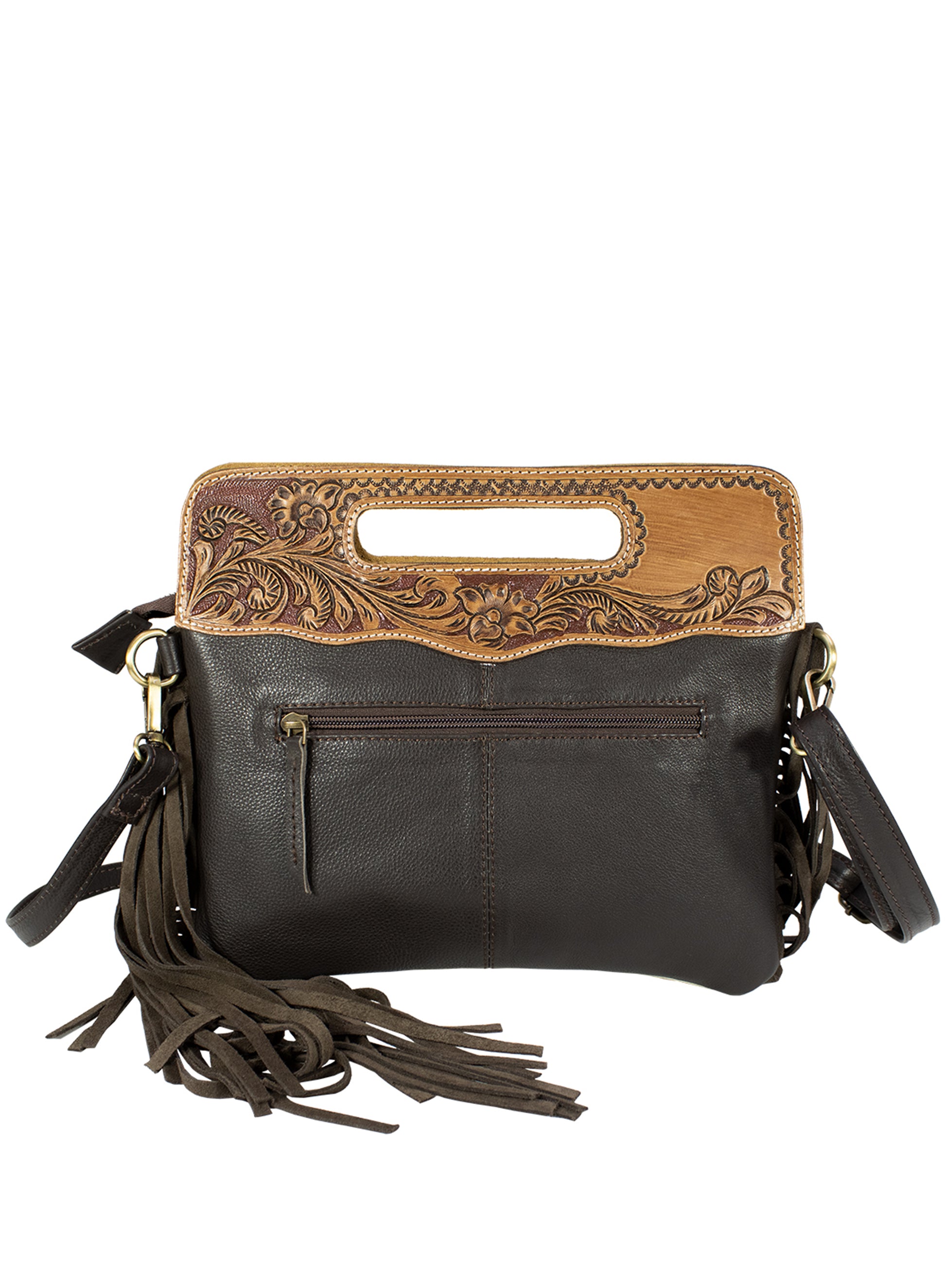 Western Classic Hand Tooled Shoulder Bag