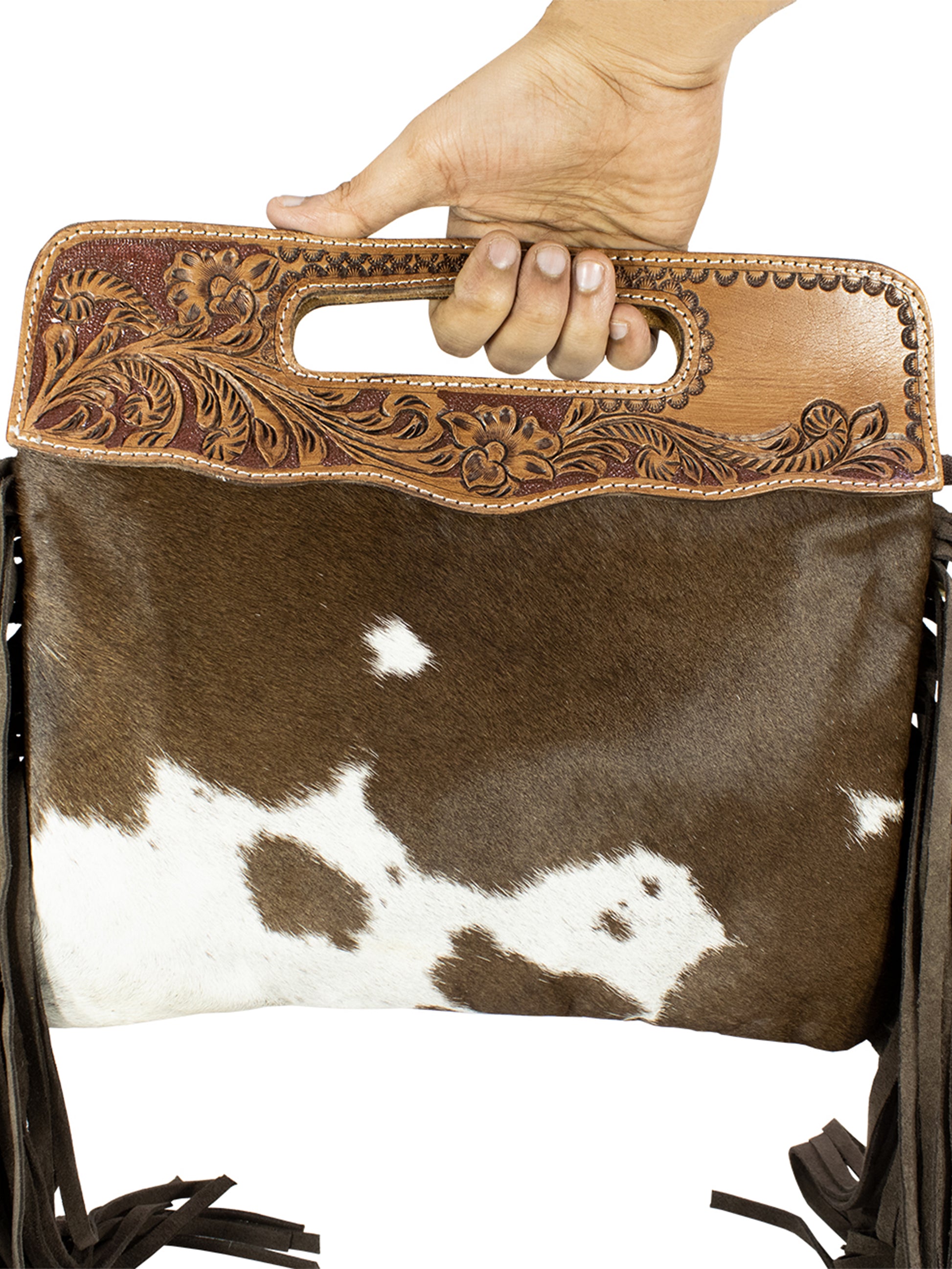 Western Classic Hand Tooled Shoulder Bag