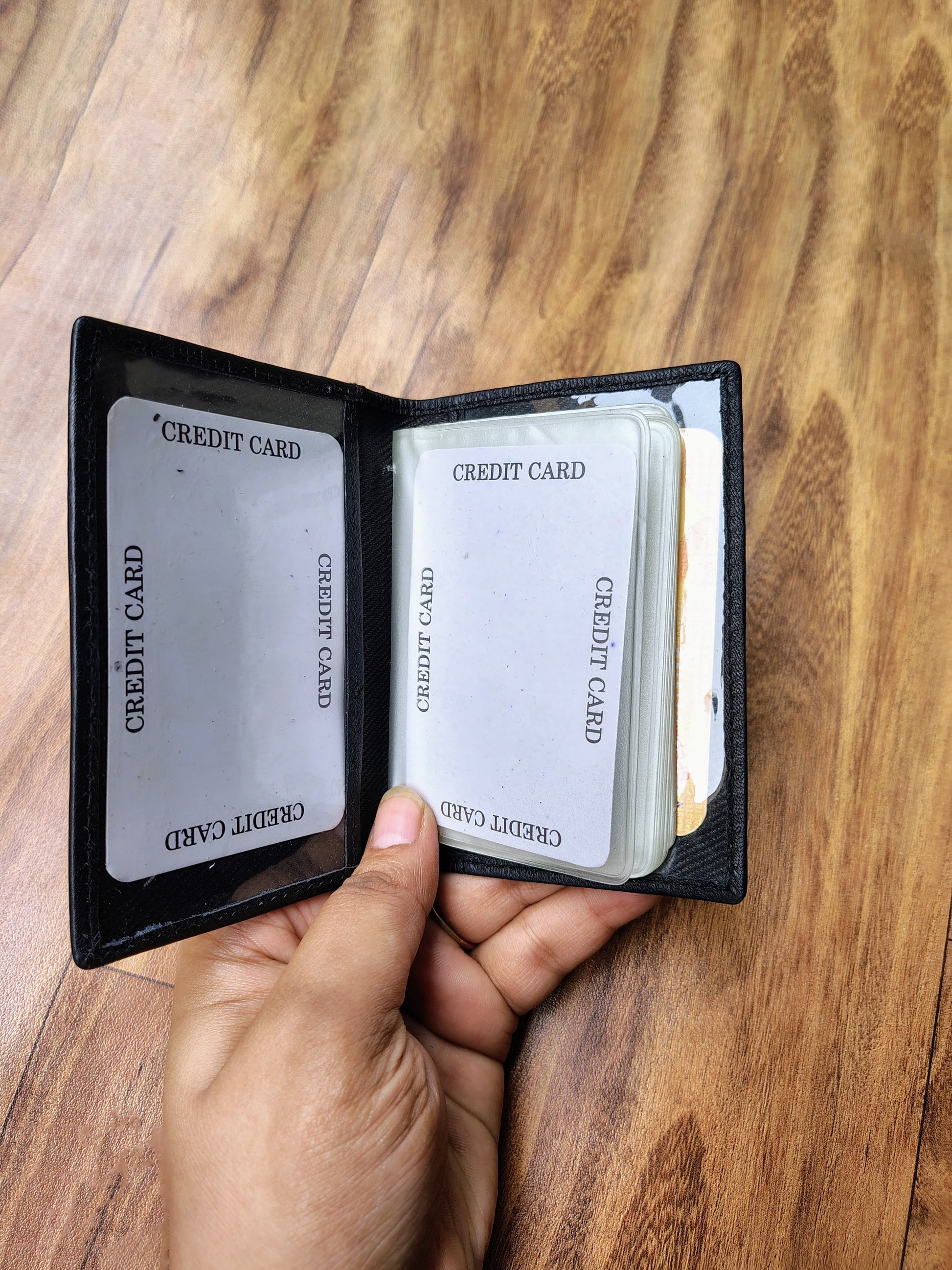 Card Holder Book with 20 Card Slots & Outside ID