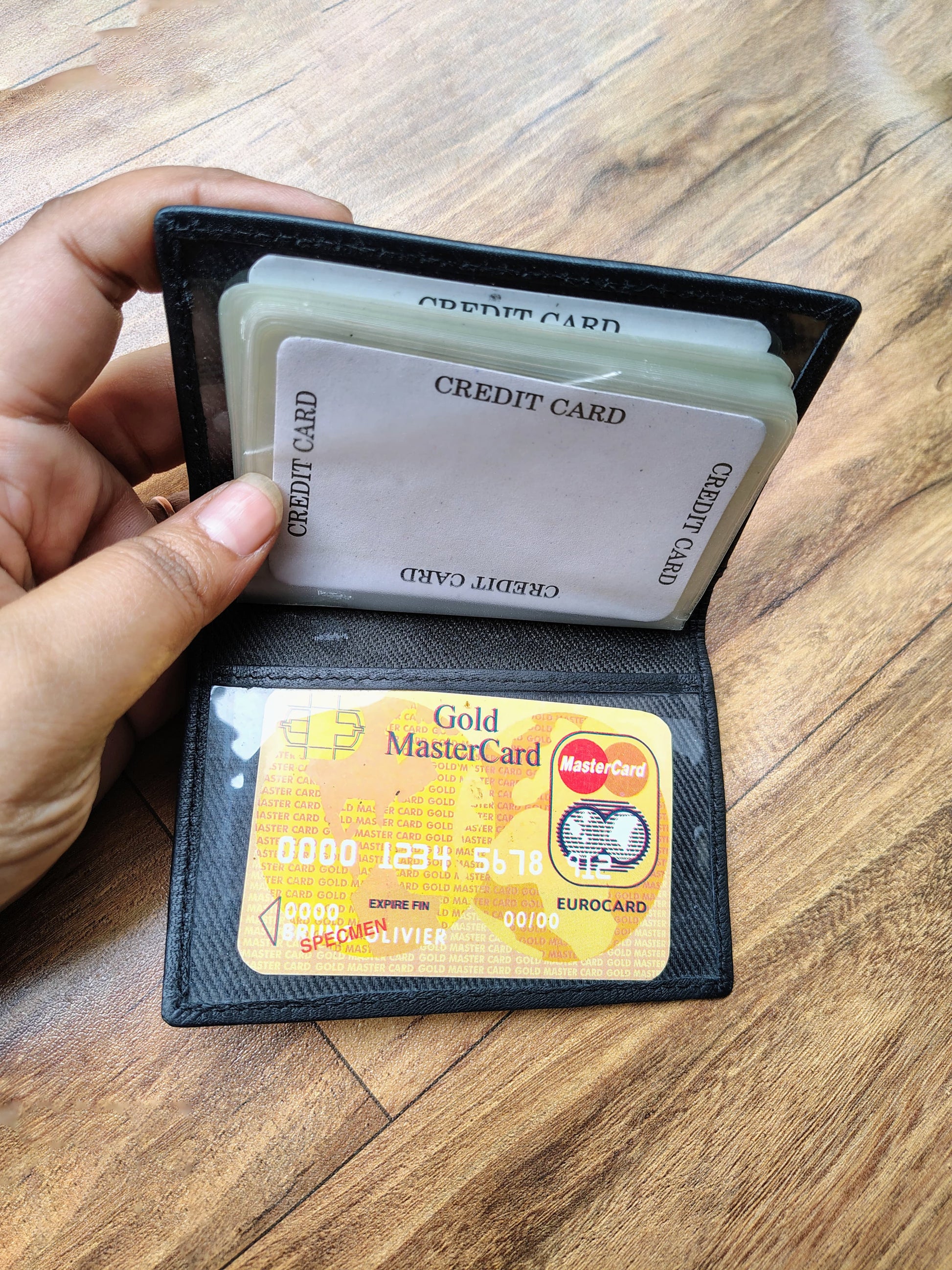 Card Holder Book with 20 Card Slots & Outside ID