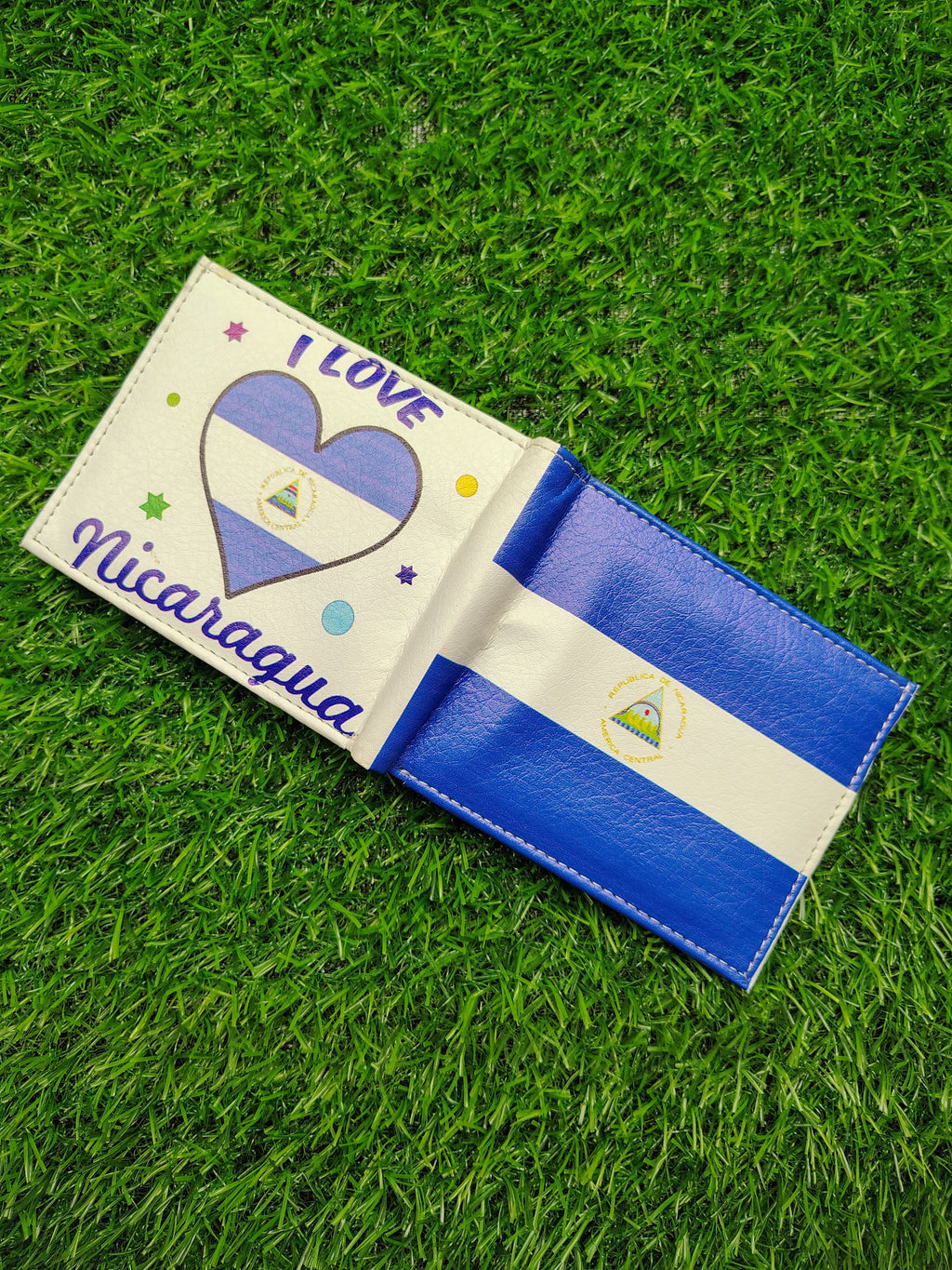 Nicaragua Flag Print Bifold Wallet