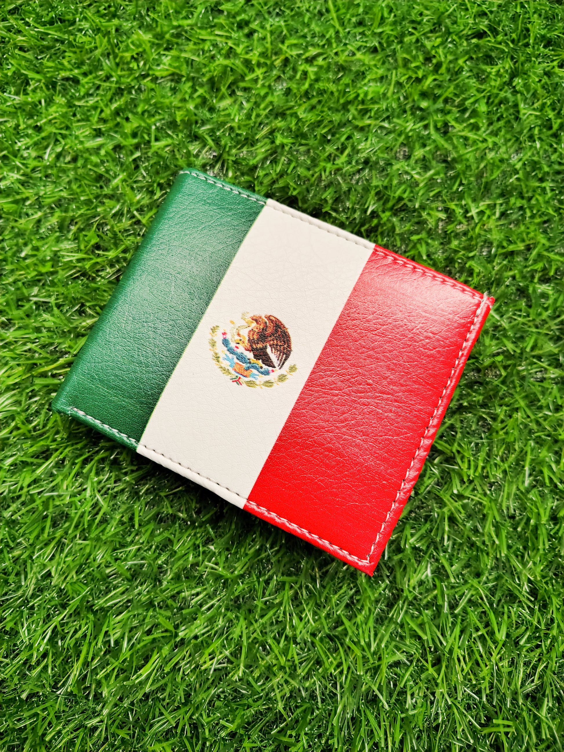Mexican Flag Print Bifold Wallet