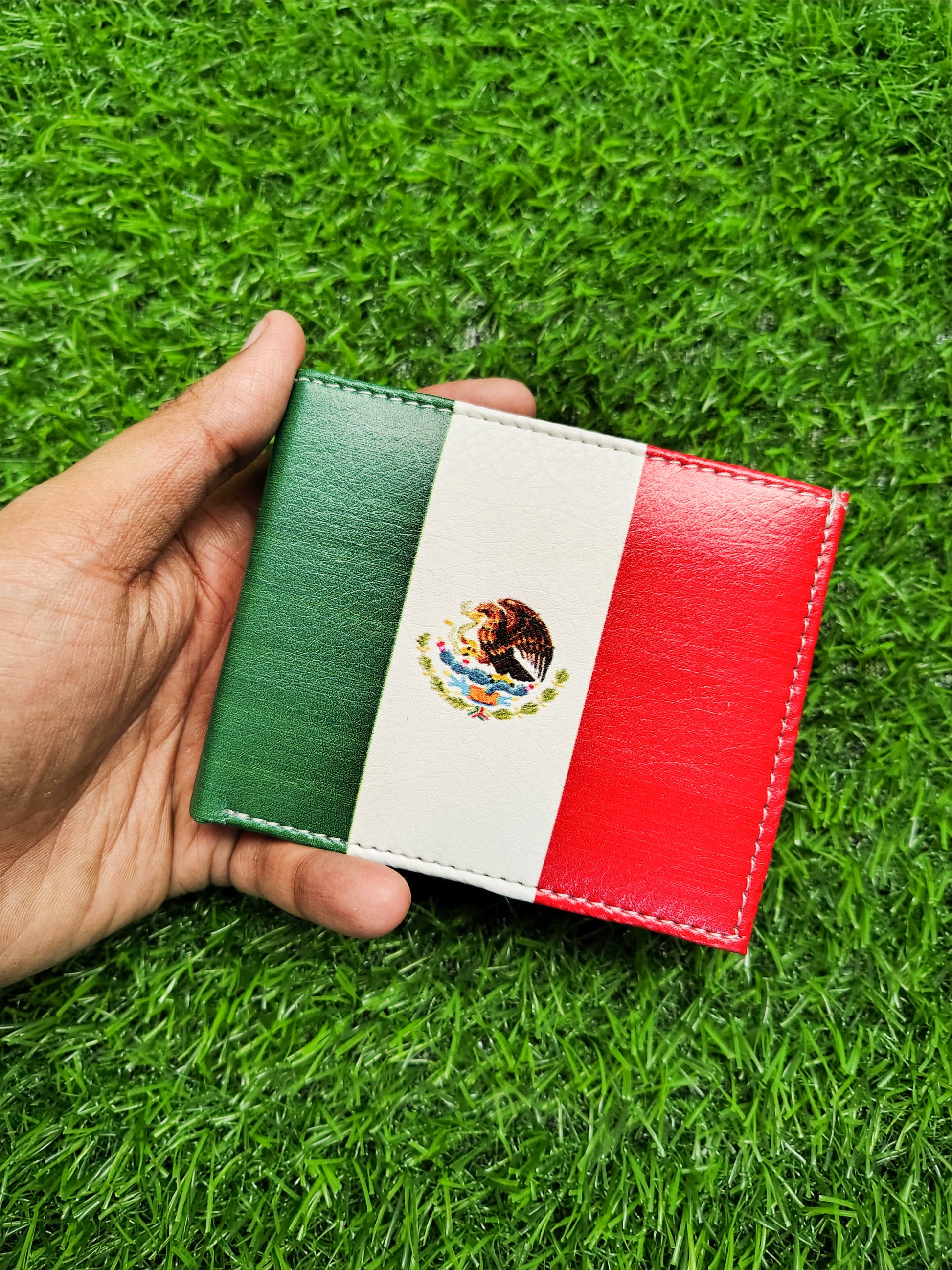 Mexican Flag Print Bifold Wallet