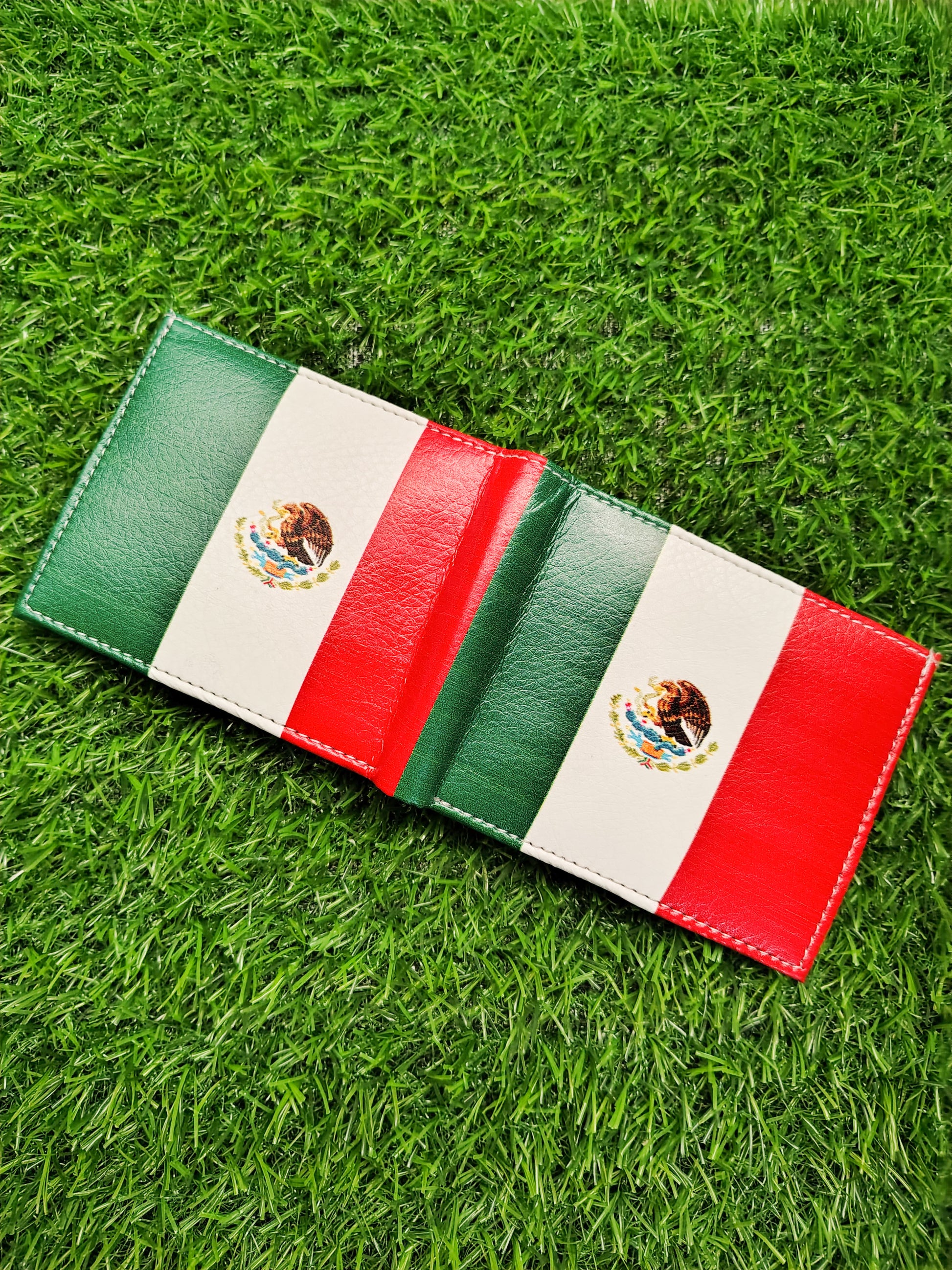 Mexican Flag Print Bifold Wallet