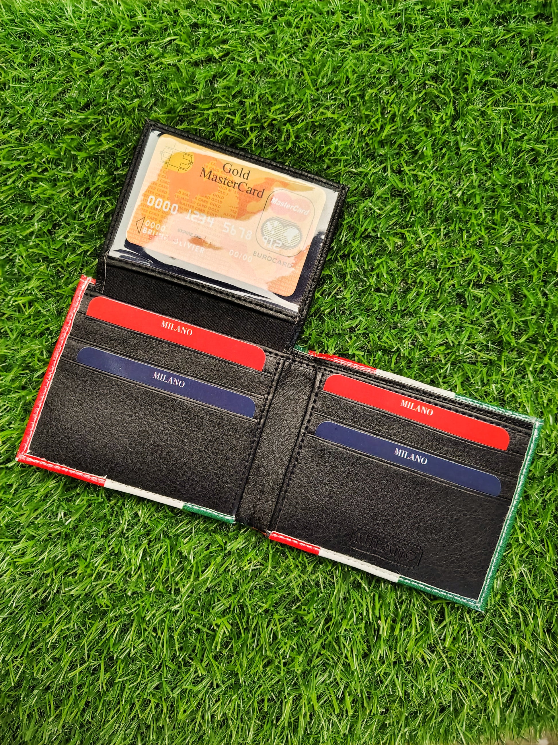 Mexican Flag Print Bifold Wallet
