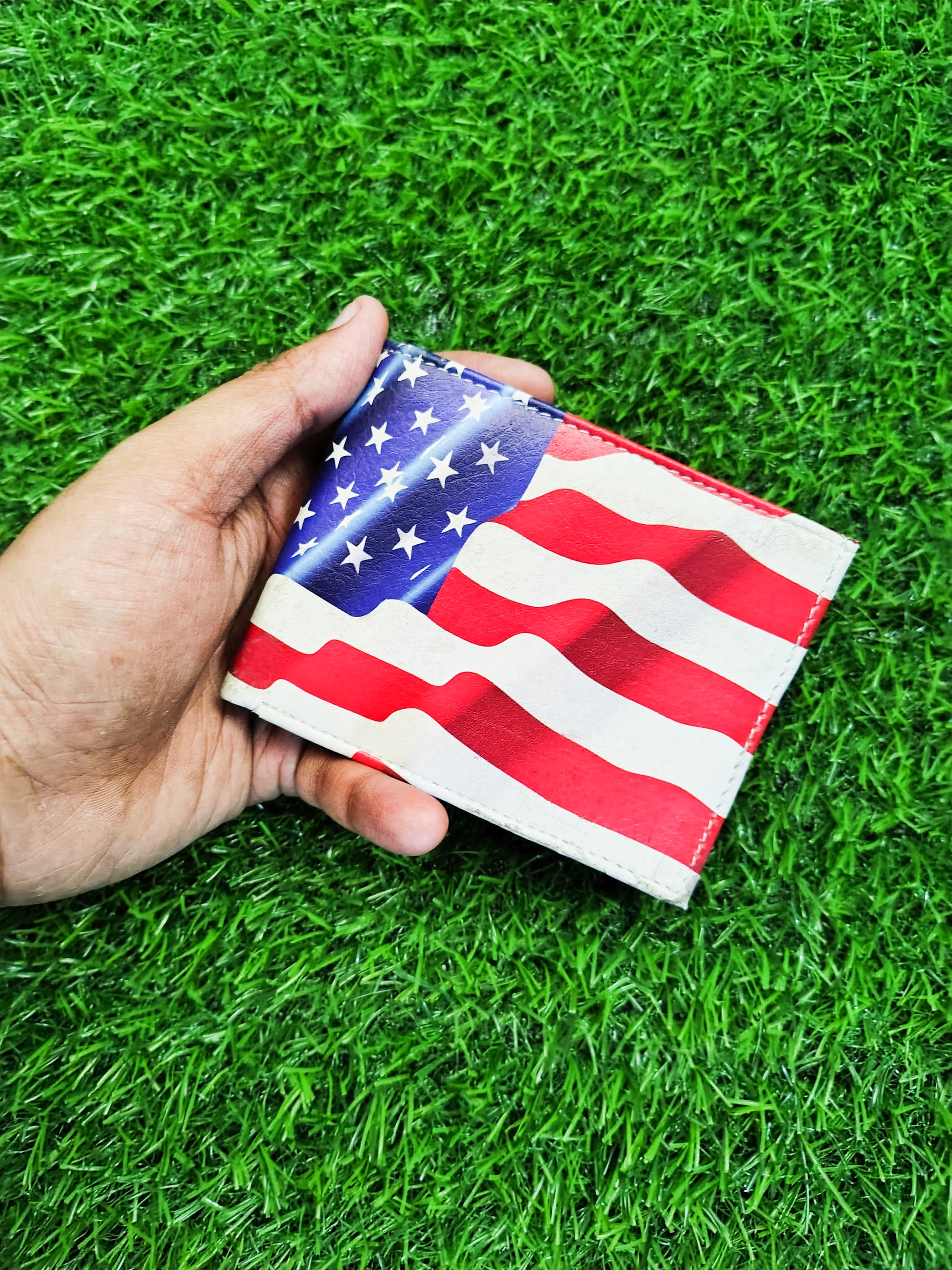 US Flag Print Bifold Wallet
