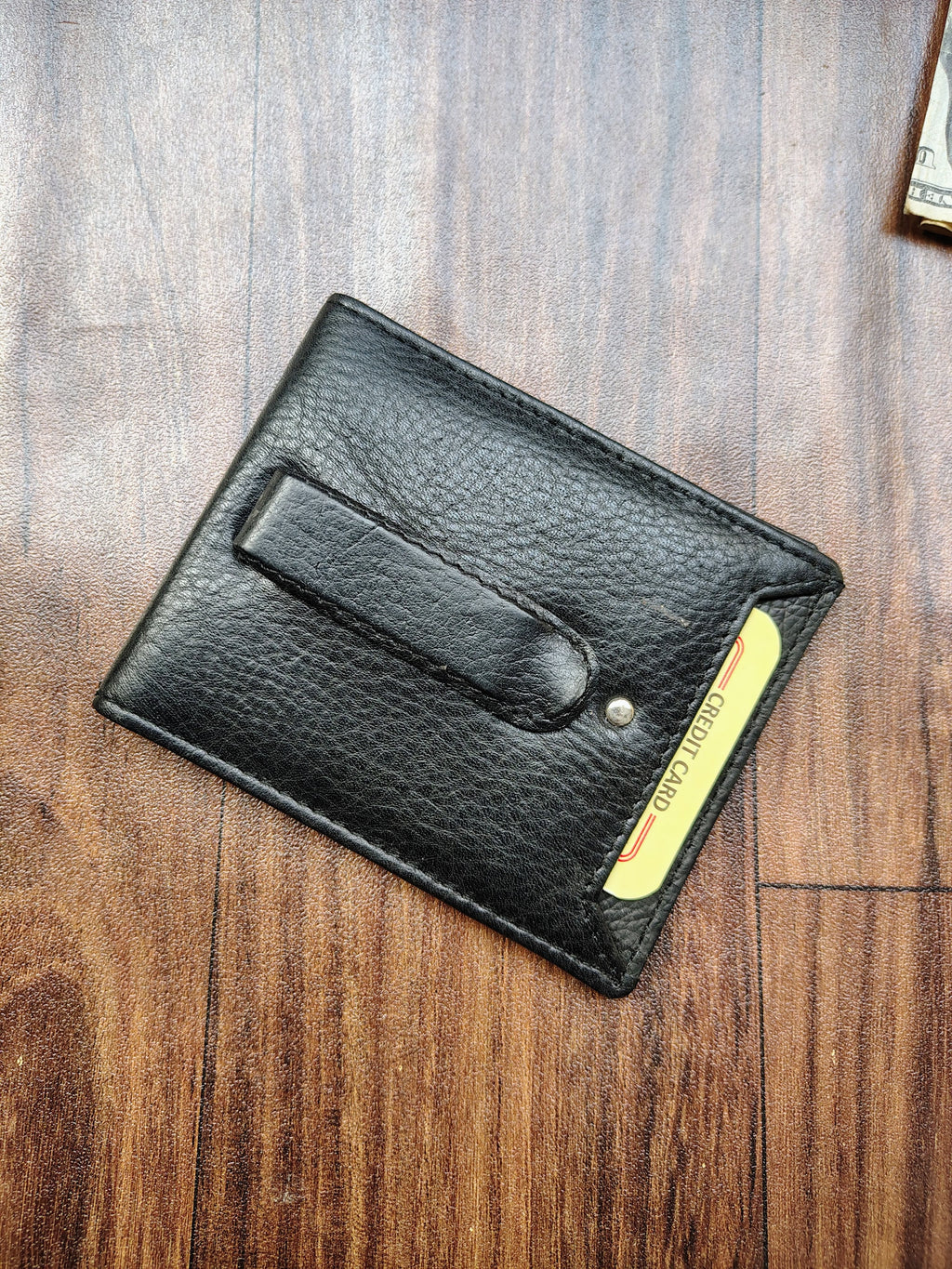 Bifold Money Clip Wallet with Bill Holder