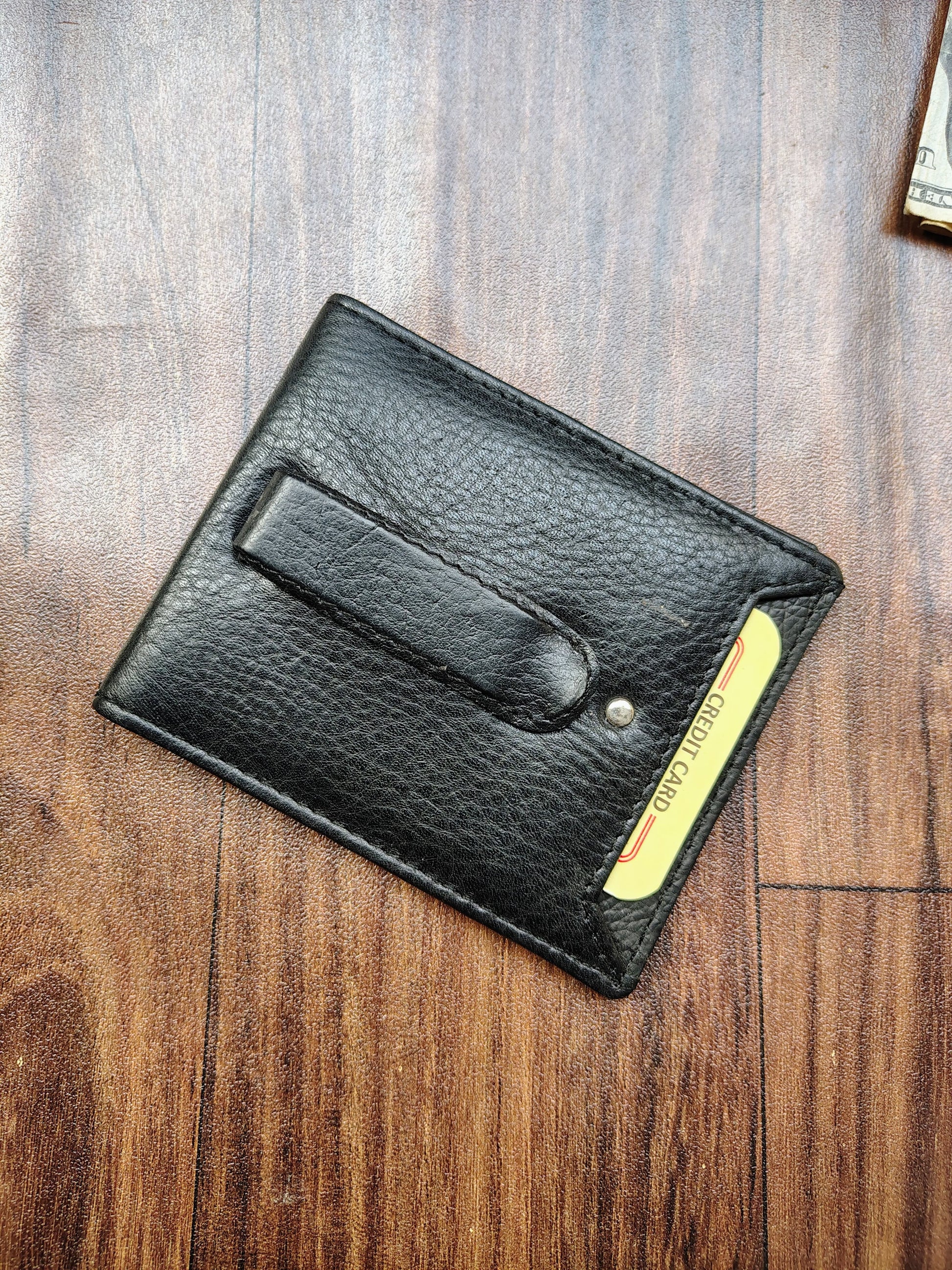 Bifold Money Clip Wallet with Bill Holder