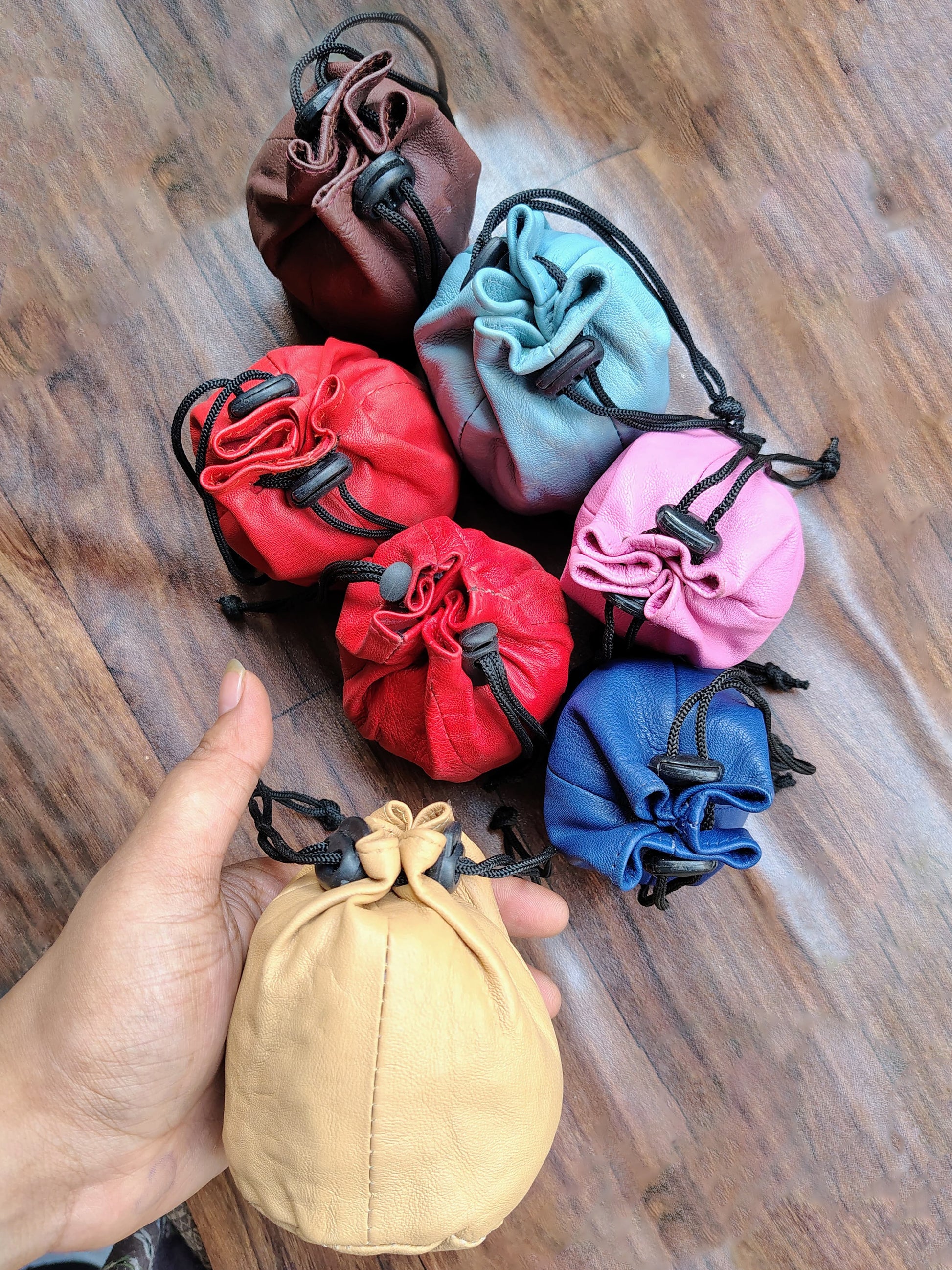 Round Drawstring Pouch